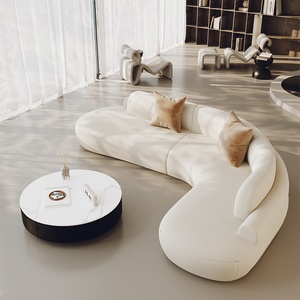 Gedo ชุดโซฟาเข้ามุมรูปตัว L หรูหรามีระดับสำหรับล็อบบี้โรงแรมพื้นที่พักผ่อนร้านเสริมสวยรูปแบบโค้งพิเศษที่สามารถเข้าถึงได้ใหม่ - Product Image 5