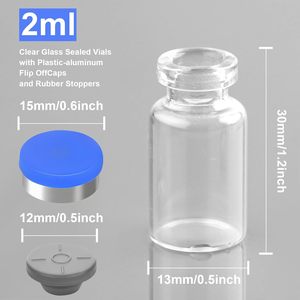 Injection Vials 2ml Self <b>Healing</b> Injection Port Rubber Stopper Glass <b>Empty</b> Vials - Product Image 5