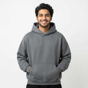 Wholesale Men Hoodie Fleece Blank Long Sleeve Hooded Simple Streetwear Custom Design 100% Cotton Men's <b>Hoodies</b> & Sweatshirts - Product Image 1