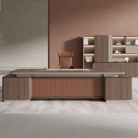 XTLBZ-088 Bureau de direction moderne de luxe en bois Xitian, extensible, avec bordure entièrement scellée, personnalisable, en mélamine PVC