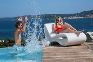 屋外ビーチパティオラウンジリクライニングチェア裏庭サンラウンジチェア用のデコアウト寝椅子 - Product Image 3