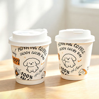 Gobelet en papier isotherme à double paroi imprimé sur mesure, biodégradable, jetable, pour boissons chaudes et froides, café, latte