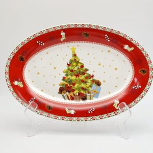 Assiette en céramique 2026 en gros pour Noël, assiette à bœuf, assiette à petit-déjeuner et dessert peinte à la main, cadeau de festival - Product Image 4