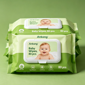 Lingettes en bambou biodégradables d'usine OEM, extrait naturel, pH naturel, sans alcool, emballage personnalisé, lingettes pour bébés - Product Image 1