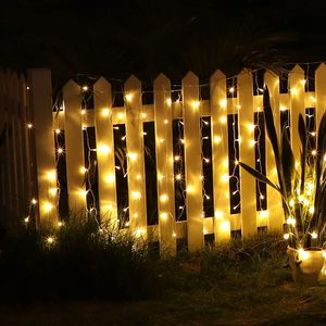 Guirlandes de <span class=keywords><strong>Noël</strong></span> Effet Cascade à Panneau Solaire 3M 5M 10M, Lumières Féeriques Extérieures Étanche 300 LED pour Décoration de <span class=keywords><strong>Maison</strong></span> - Product Image 3
