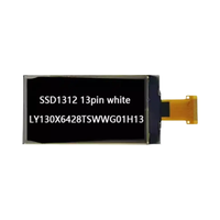 Modul Layar PMOLED OLED Huaxin 1.3 Inci 128*64 IC Driver SSD1312 Antarmuka SPI I2C 4-Kabel Tipe Solder 13-Pin