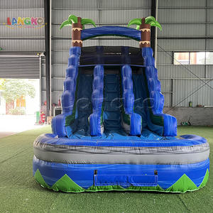 Piscina Inflable para Adultos con Tobogán, Tiburón Inflable, Doble Tobogán Acuático con Piscina - Product Image 4