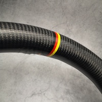 Volant en Fiber de carbone 100% véritable avec trou de palette pour VW Volkswagen Passat