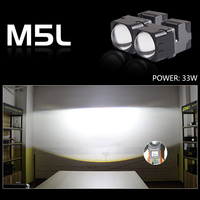 Nouvelles ampoules de phare à lentille de projecteur LED pour voiture, 1,5 pouce, M5+ M5L M5H M5H+, 12V 35W 6000K, ajustement universel, pour marché secondaire