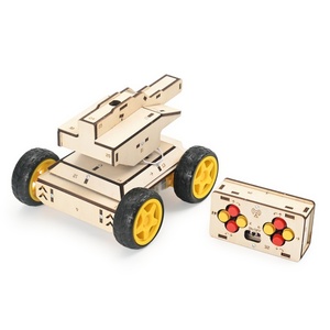 Kit de voiture télécommandée à balles d'eau OKYN-Y2434, jouet éducatif STEM DIY, puzzle en bois à assembler pour enfants - Product Image 1