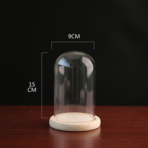 Bocal à <span class=keywords><strong>cloche</strong></span> <span class=keywords><strong>en</strong></span> <span class=keywords><strong>verre</strong></span> transparent, 4 pièces, avec base <span class=keywords><strong>en</strong></span> bois, <span class=keywords><strong>cloche</strong></span>, dôme <span class=keywords><strong>en</strong></span> <span class=keywords><strong>verre</strong></span>, vente <span class=keywords><strong>en</strong></span> gros - Product Image 3