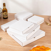 Boîte à pizza jetable en carton mat, taille personnalisée, logo personnalisé, emballage écologique de qualité alimentaire, revêtement UV quadricolore pour