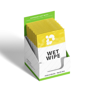 <span class=keywords><strong>Salviette</strong></span> <span class=keywords><strong>Umidificate</strong></span> Monouso Personalizzate, Ecologiche, Biodegradabili, Antibatteriche, Mini, per Viaggi, Ristoranti, Hotel, Confezionate Singolarmente - Product Image 4