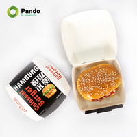 Conteneurs de restauration rapide en papier compostable à emporter mini boîtes de nourriture à emporter personnalisées boîtes d'emballage pour hamburger en papier et frites