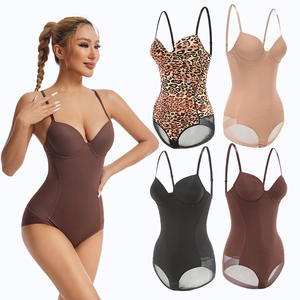 Peeqi Sexy moda <span class=keywords><strong>donna</strong></span> un pezzo Bodysuit canotta reggiseno body Shapewear Leopard stampa tutina aderente per <span class=keywords><strong>donna</strong></span> - Product Image 2
