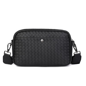 Bolso Pechera de PU de Alta Calidad a la Moda Personalizado, Bolso Mensajero de Diseño para Hombre, Bandolera de Hombro de Cuero Tejido - Product Image 3