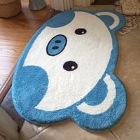 PIG SHAPE Faux Cashmere Rugs and Carpet Living Room Fluffy Carpet Mats Faux Sheepskin Fur Carpet for Bedroom