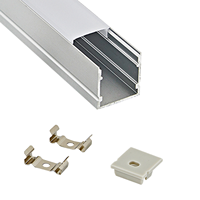 Profilé carré en alliage d'aluminium pour bande LED, idéal pour l'éclairage de vitrines, escaliers et décorations, soudable, série VST AP 12mm 17mm