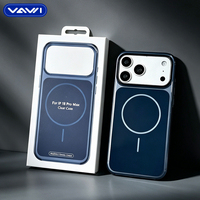 Coque de téléphone magnétique VAWI B412 en PC rigide brillant pour iPhone 18 17 16 15 14 13 12 Pro Max, anti-jaunissement, protection arrière mobile
