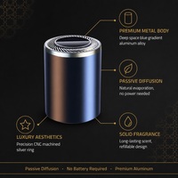 YUEHANGTC Désodorisant de voiture solide, diffuseur passif sans batterie, en alliage d'aluminium, rechargeable