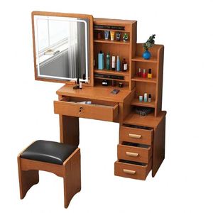 Toeletta Angolare in Stile Europeo con Luci, Cassetti Economici per Camera da Letto, Bagno e Soggiorno - Product Image 6