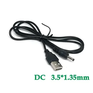 USB2.0 DC 3.5*1.35mm kadın 2.1X5.5mm 2.5X5.5mm DC güç kaynağı fişi Jack uzatma kablosu konektörü kabloları