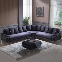 canapé à cadre Stee en acier inoxydable, ensemble sections,pour le salon et petit appartement,couleur crème Beige, vente en gros
