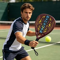Raquette de padel en fibre de carbone 12K la plus vendue, légère, Raquette Padel Diamond 3K, Service OEM/ODM du fabricant en stock