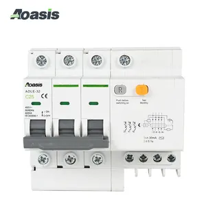 Good quality AOLE 3P+N Electrical leakage Circuit Breaker 30mA 100mA 16A 20A RCCB