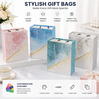 Sac cadeau en marbre personnalisé avec dorure à chaud et poignée en corde – Qualité supérieure pour mariage, anniversaire – Logo/taille personnalisés – Emballage robuste et élégant