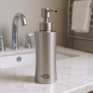 Distributeur de savon de comptoir Prisma, bouteille à pompe en acier inoxydable de 250 ml pour salle de bain et cuisine - Product Image 3