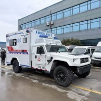 Ambulance tout-terrain Dongfeng Mengshi 4x4, véhicule de secours d'urgence diesel