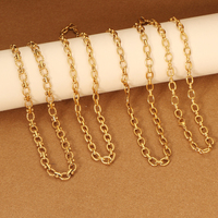 Chaînes de bijoux permanents étanches en acier inoxydable plaqué or 18 carats, faites à la main, chaîne épaisse pour hommes et femmes, collier et bracelet