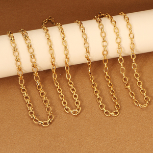 Permanente Schmuck ketten Wasserdichter Edelstahl 18 Karat vergoldet hand gefertigte klobige Kette für Männer Frauen Halskette Armband - Product Image 6