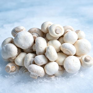 Tranches de champignons surgelées IQF, pré-nettoyées, pour mélange de viande de burger, certifiées IFS, vente en gros - Product Image 1