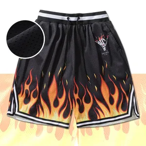 Short de basket-ball en maille pour homme, Logo personnalisé, mode américaine