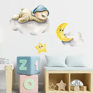 Pegatinas de pared impermeables para habitación de bebé, decoración para dormitorio infantil