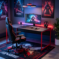Bureau de jeu pour ordinateur moderne, design dernier cri, table de jeu réglable en hauteur, idéale pour le gaming assis-debout