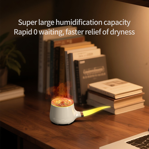 Humidificateur <span class=keywords><strong>Purificateur</strong></span> <span class=keywords><strong>d</strong></span>'<span class=keywords><strong>Air</strong></span> de Bureau 5V à Ultrasons, Simulation Flamme Arc-en-ciel Changeante, Anneau de Fumée, Méduse, avec Tuyau - Product Image 1