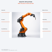 Robot de soudage intelligent Mingzhida, bras articulé à 6 axes, moteur PLC, portée de 20 kg et 1760 mm, soudage servo-électrique laser TIG MIG MAG