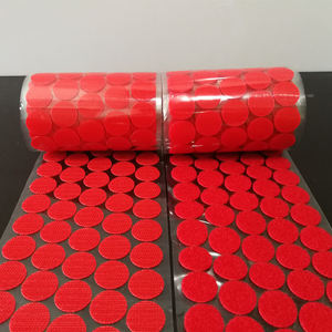 Dot <span class=keywords><strong>Hook</strong></span> <span class=keywords><strong>and</strong></span> <span class=keywords><strong>Loop</strong></span> Taman kanak-kanak buatan tangan warna-warni safir hijau hitam tali kabel 1 cm-3 cm bulat lengket gesper penyimpanan - Product Image 2