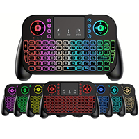 Keyboard Mini V8 Touchpad Keyboard Nirkabel 2.4G Antarmuka USB untuk Android Smart TV PC TV BOX