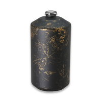 Flacon de parfum OEM fabriqué en Chine Flacons Vaporisateur givré Diffuseur rond Noir mat Flacon de parfum de 100ml