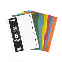 ECO Couleur A5 Page Papier Séparateurs Filofax cahier à feuilles mobiles Inserts Organisateur Entretoise 6 trous Séparateur Page Planificateur Indice
