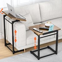 Table d'appoint réglable en hauteur pour canapé, 90 °   Ajustements d'angle d'inclinaison, emplacement pour téléphone et tablette, pour canapé, fauteuil, lit, chaise, salon