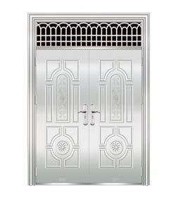 Fotos decorativas de diseño de puerta principal, puerta de acero inoxidable de alta resistencia a la compresión, hechas en china - Product Image 3