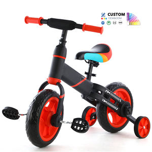 Bicicleta de Equilibrio 2 en 1 Personalizada para Niños con Pedales, Marco de Metal, Patinete para Niños de 2 a 4 Años con Ruedas de Entrenamiento - Product Image 2