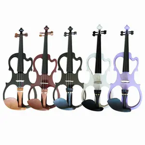 Violon électronique professionnel, noir, blanc, 1 pièce, prix en gros, 4/4