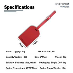 Promotional Custom Logo PU Leather Luggage Durable Waterproof Baggage with Anti-Loss Travel <b>Suitcase</b> Identifier - Product Image 4