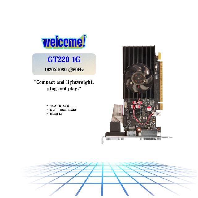 PANDL Wholesale Desktop Pc Office 1gb DDR3 Video Gaming Entertainment Graphics Card Gt220 Low Profile Graphics Card
